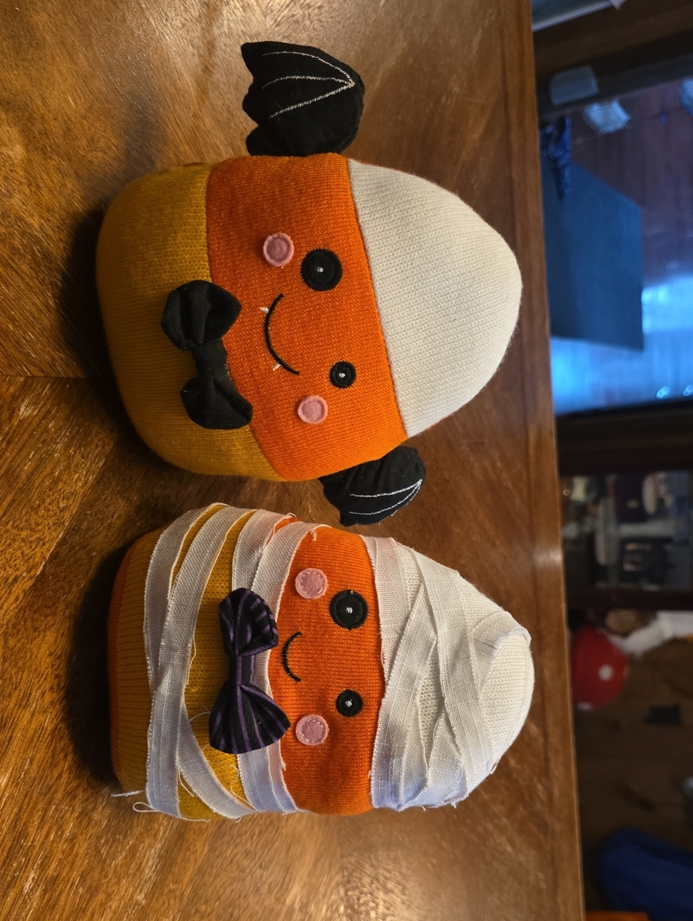 Plush Halloween Candy Characters - Orange and White